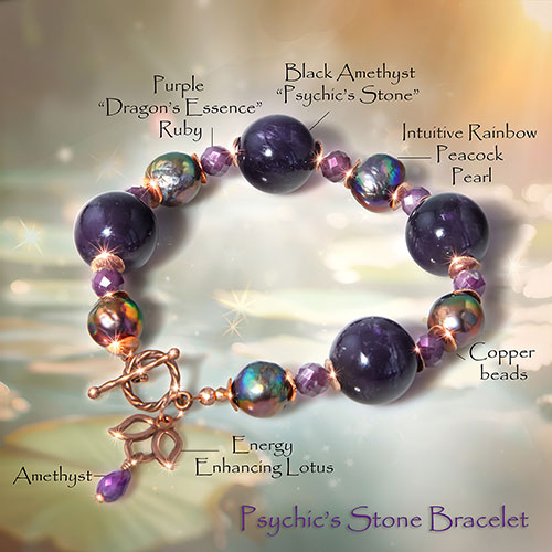 Black Amethyst Psychic's Stone Bracelet